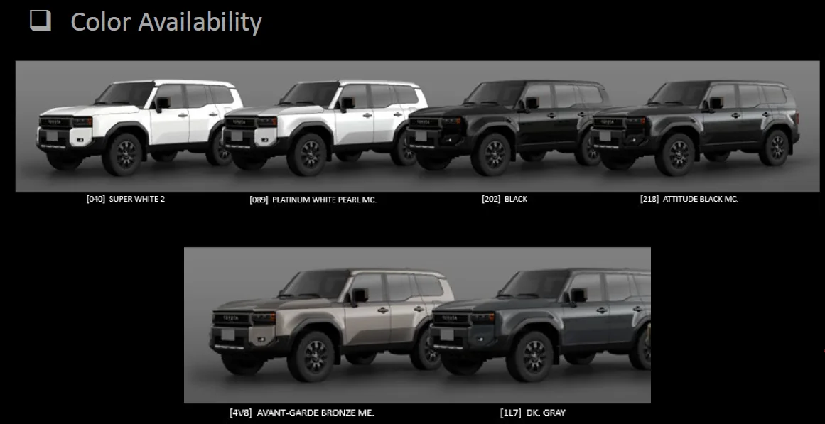 Land Cruiser Prado Exterior Color 01