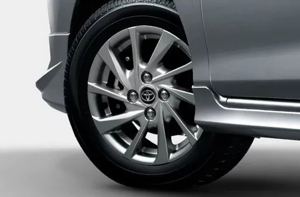 Wheel of a Toyota Agya